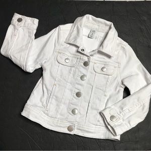GAP Girls White Denim Jean Jacket Size 4